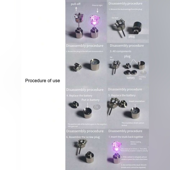 Light Up Stud Earrings - Picture 5 of 7